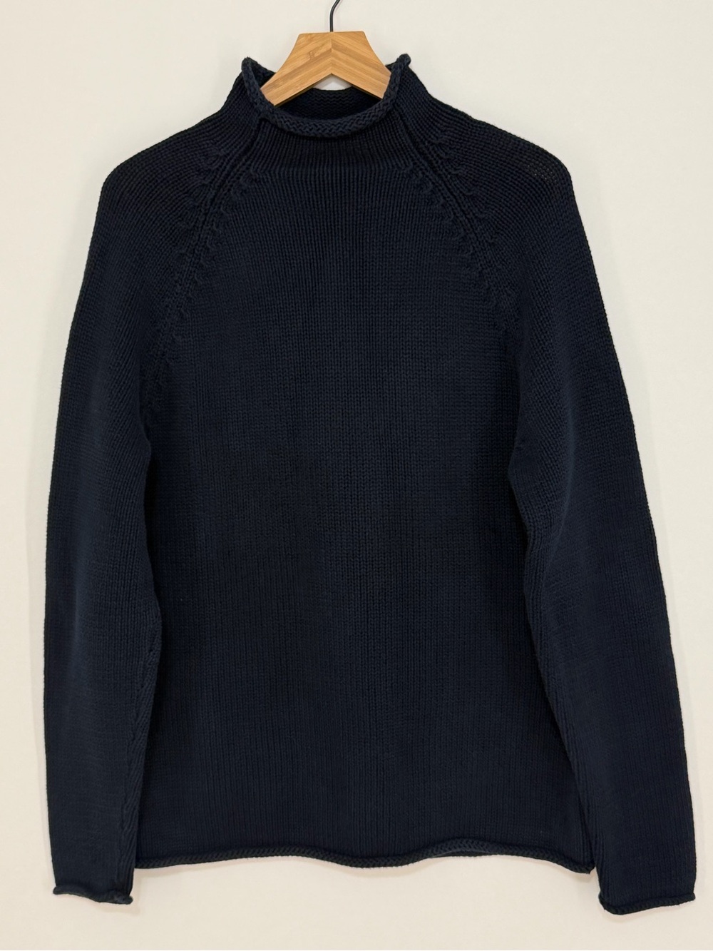 J. Crew Men's Rollneck Sweater Navy Blue Size Medium (Fits Like Small)